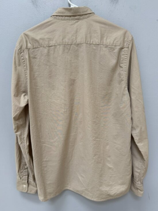 Mango Tan Slim Fit Long Sleeve Button Up Shirt in Medium - Picture 6 of 7